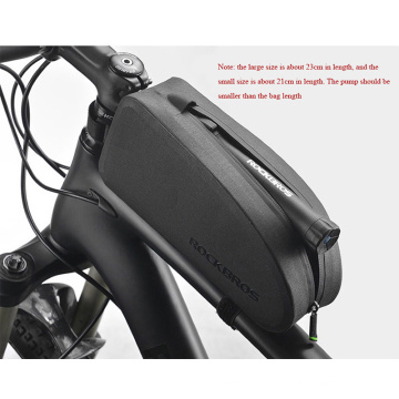 Bicycle Accessories Black Bicycle Bag Waterproof Bicycle Front Tube Rack Front Pocket Large Capacity Mountain Bike Road Bike Bag